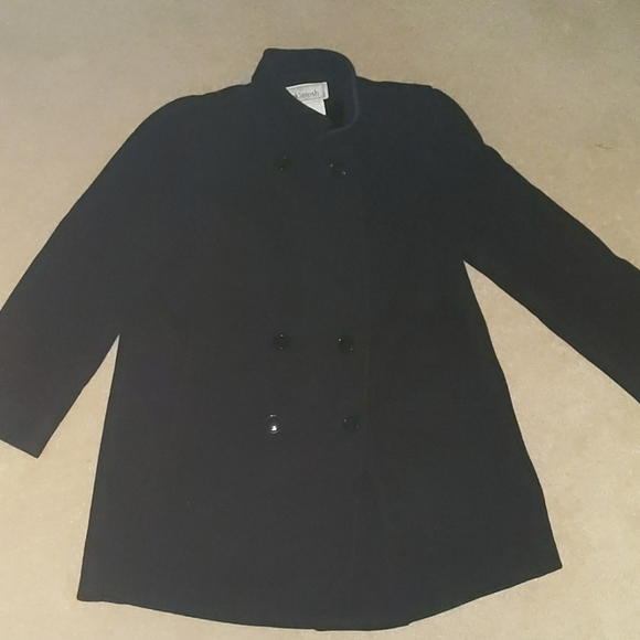 Jackets & Blazers - Black Wool double breasted winter coat